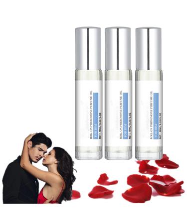 Rose Perfume for Men - Valentine's Day Sale Rose Perfume Oil Romantic Rose Roll on Perfume Oil Long Lasting Men's Cologne (3pc)