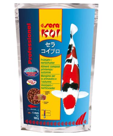 Sera Koi Professional |Spring/autumn feed 500 g |Easily digestible below 17 C |Strengthens immune system |Co-extrusion procedure |Prevention of illness |Optimal winter preparation for pond fish 500 g (1 Pack)