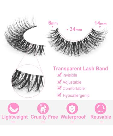 14mm Wispy Faux Mink Lashes - Natural Look Cat Eye Strip Lashes by Kiromiro CB-03 | Fluffy Soft & Daily Wear - International Shipping Available - Buy Online on GoSupps.com