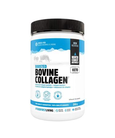 North Coast Naturals Boosted Bovine Collagen peptides Grass Fed Certified 250 g French Vanilla (Unflavoured 250 g)
