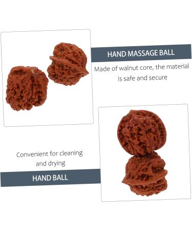 Magiclulu 6-Piece Walnut Fitness Massage Balls - Hand Training & Stress Relief for Adults - Buy Online on GoSupps.com