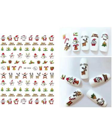 Christmas Nail Stickers 9 Sheets Self-Adhesive Nail Decal for Kids Deer Snowman Nail Art Decoration Design Supplies - Buy Online on GoSupps.com