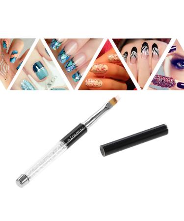 MUOBOFU 2pcs Ombre Nail Brushes Kolinsky Bristles Rhinestone Handle - Professional Gradient Manicure Tools for DIY Home Salon, Acrylic Painting & Halloween Designs - Black & White - Buy Online on GoSupps.com