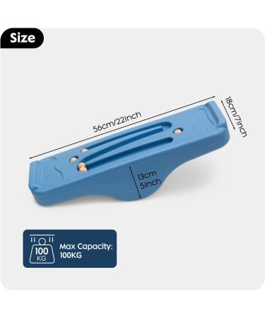 Kids Rocking Seesaw Balance Board with 5 Wooden Balls - Sensory Training Toy for Children - Blue - Buy Online on GoSupps.com