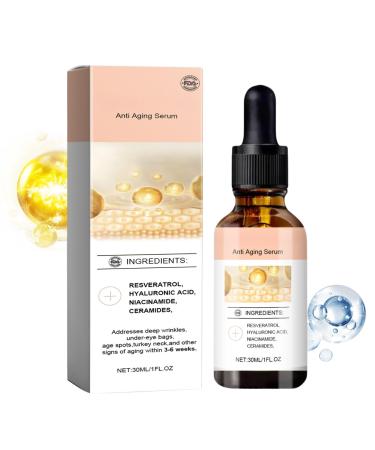 Anti-Aging Serum for Face Anti Wrinkle Serum Hydrating Serum Smoothing Facial Serum Hyaluronic Acid Serum Brightening Serum for Skin Repair Improve Skin Elasticity and Firmness