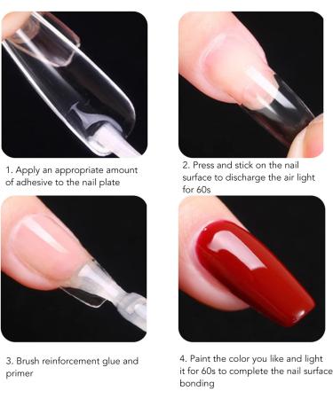 550 Tablets Long Clear Nails Ultra Thin Clear Stiletto Fake Nails Set Long Full Cover Almond Shaped with Rhinestones Designs for Wedding Dating Party Acrylic Nail Tips Kit - Buy Online on GoSupps.com