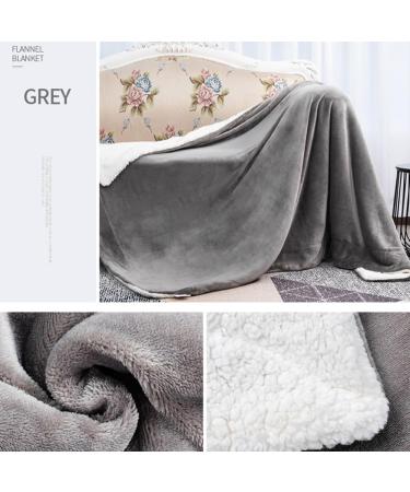 Qoier Double Sided Fluffy Winter Blanket - Lightweight Gray Bedspread for Adults & Kids | Cozy Home Office Essential - Buy Online on GoSupps.com