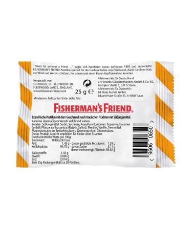 Buy Fisherman s Friend Tropical 8-Box - Sugar-Free Candy with Pineapple Melon & Guava - Fresh Breath - International Shipping Available - Buy Online on GoSupps.com