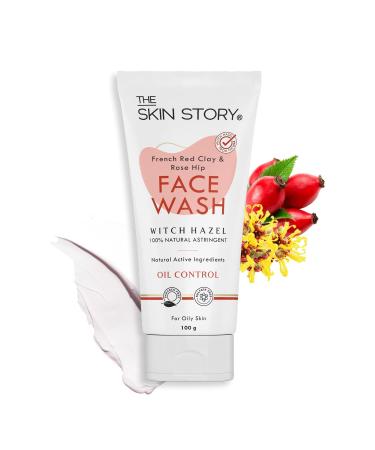 Pore Cleansing Face Wash For Women & Men Excess Oil and Impurities With French Clay Rosehip Oil and Witch Hazel for Gentle Skin Clay Based Paraben Free- 100 ml