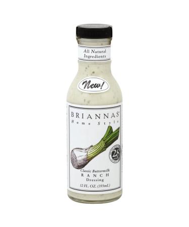 Brianna's Classic Buttermilk Ranch Dressing 12.0 OZ (Pack of 2) 12 Fl Oz (Pack of 2)