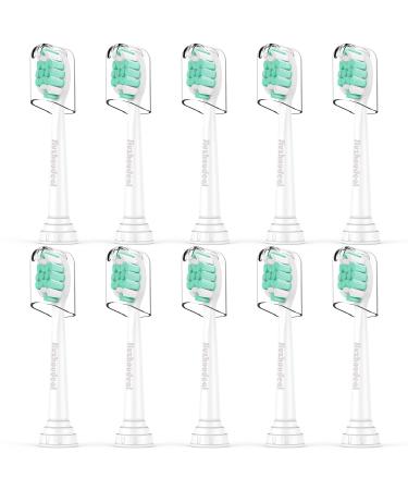 Replacement Toothbrush Heads Compatible with Philips Sonicare: Electric Brush Heads for Sonicare C2 Plaque Control ProtectiveClean 4100 5100 6100 Toothbrush HX9023, 10-Pack 10 Pack White