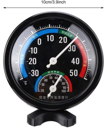 Reptile Thermometer Hygrometer 2 in 1 Reptile Terrarium Temperature Hygrometer Dial Gauges Reptile Thermometer for Lizard Tortoise Spider - Buy Online on GoSupps.com