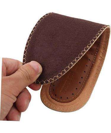NOLITOY Men's Shock-Absorbing Insoles - Damping Shoe Pads for Plantar Charcoral - Comfortable Leather Insoles in Brown Size 2 - International Shipping Available - Buy Online on GoSupps.com