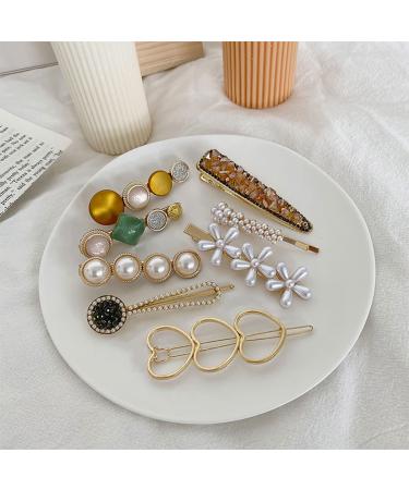 8PCS Handmade Pearl Hair Clips - Fashionable Barrettes for Women & Girls - Party Wedding Decorations - Buy Online on GoSupps.com