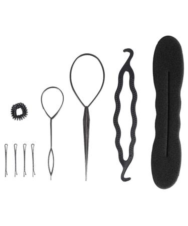 4/9 PCS Hair Bun Maker Braiding Styling Disc Twist Tools DIY Accessories 3 Styles Hair Clip Tool Accessory(9 PCS)