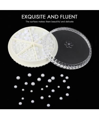 Lurrose 1 Box nail decorations Nail Art Supplies pearl nail gems Nail Art Decors flatback pearls for crafts pearl jewelry craft pearls bulk nail art gems Manicures white Stud manual 3d abs - Buy Online on GoSupps.com