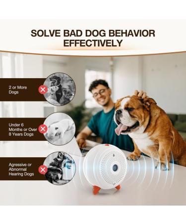 Anti Dog Barking Device Ultrasonic Stop Dog Barking Automatic Safe Anti Bark Device Outdoor Rechargeable & Waterproof Dog Bark Stopper Deterrent Devices 33FT Range for Puppy Large Small Dogs White#104 - Buy Online on GoSupps.com