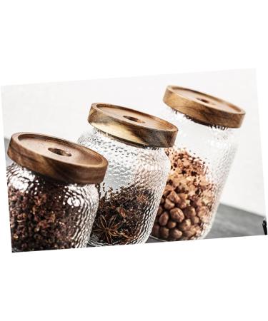 Zerodeko Food Containers Glass Food Storage Container Tea Containers Glass s Glass Containers Caterpillar Molds Cookie Containers Glass Stacking Jars Terrarium Cereals Wooden Biscuit 1 - Buy Online on GoSupps.com