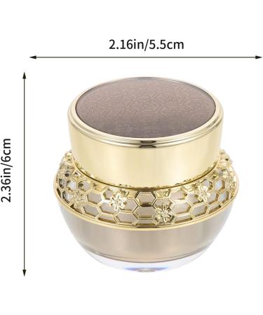 Lurrose cream bottle cosmetic containers with Airless Lotion Container Empty Sample Jar container with lid conditioner bottle Cosmetic Bottle small abs empty bottle travel Multifunction 6X5.5X5.5CM Golden - Buy Online on GoSupps.com