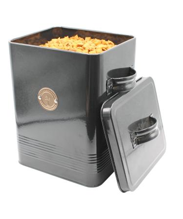 Gardening Naturally Cat Food Biscuit Tin - Food Storage Tin for Cat Food Black - Buy Online on GoSupps.com