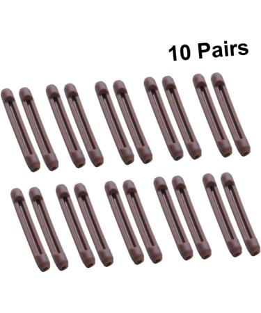 FOMIYES 20 Pairs Silicone Eyewear Frame Covers - Brown Glasses Leg Sleeves for Comfort & Protection - Durable Spectacle Temple Covers 5.6x0.79cm - Buy Online on GoSupps.com