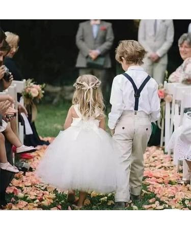 Flower Girl Wedding Headband White Floral Crown Pearl Headband Flower Bride Wedding Hair Vine Decorative Wedding Hair Comb Hair Accessories for Brides Girls - Buy Online on GoSupps.com