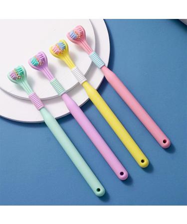 Buy 1Pc Random Color Three-Sided Soft Hair Toothbrush - Effective Oral Care for Adults & Children | Deep Clean Teeth & Gums - Buy Online on GoSupps.com
