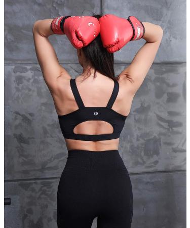 RUNNING GIRL Women's High Impact Racerback Sports Bra - Black, Large - Buy Online on GoSupps.com