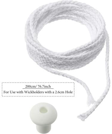 6.56ft Braided Round Candle Wick for Oil Lamps & Candles - DIY Handmade Supplies (2.6mm) - Buy Online on GoSupps.com