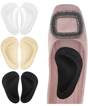 Dr. Foot's Arch Support Shoe Inserts for Flat Feet, Gel Arch Pads for Plantar Fasciitis, Adhesive Insoles for Relieve Pain for Women and Men 3 Colors - 3 Pairs - Buy Online on GoSupps.com