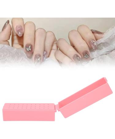 Hooleey 30 Holes Nail Drill Bits Holder Dustproof Acrylic Cover Manicure Tools Space Saving Nail Grinding Bits Container - Buy Online on GoSupps.com