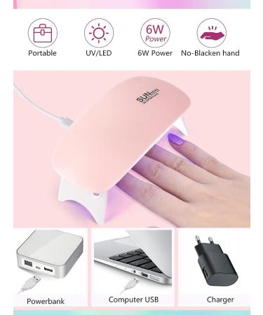 Complete 42 Colors Acrylic Nail Kit with UV Light and Drill - Glitter Powder, Monomer Liquid, Storage Bag, Practice Finger - Ideal for Beginners - Buy Online on GoSupps.com