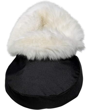 Shop Luxury Lambskin Foot Warmer - Cuddly Merino Sheepskin Natural Fur in Black/White | International Shipping Available - Buy Online on GoSupps.com