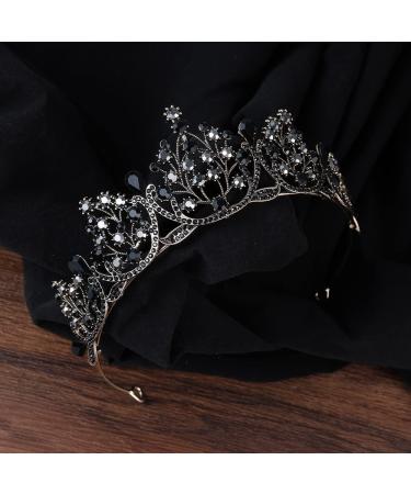 Kamirola Crystal Princess Crown Tiara for Women and Girls - KC Gold & Black - Buy Online on GoSupps.com