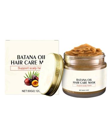 Masque capillaire l'huile de batana brute - Pour la croissance des cheveux - R paration des cheveux ab m s et cr pus - Soin intensif - Douceur longue dur e - Soutien de la sant du cuir chevelu - 60