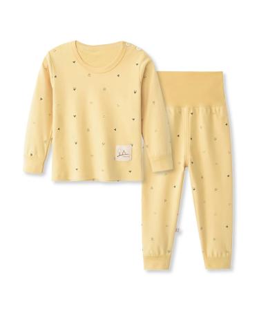 YANWANG 100% Cotton Baby Boys Girls Pajamas Set Long Sleeve Sleepwear(6M-5Years) 6-12 Months Pattern 10(high Belly)