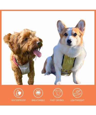 Waterproof Pet Dog Belly Vest Jacket - Grey Grid Medium | Lightweight & Breathable Cover for Rain, Snow, and Mud - Buy Online on GoSupps.com