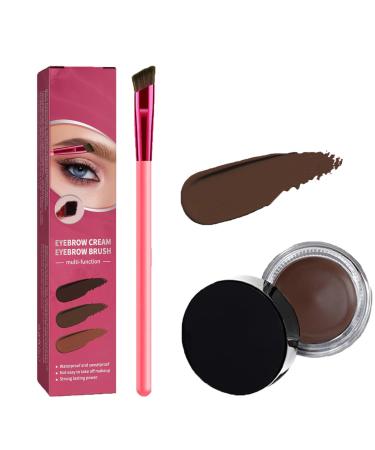 Eyebrow Cream and Brush Eyebrow Brush Home Eyebrow Care Kit 4d Laminated 4d Laminated Eyebrow Home Grooming Kit Multi-function Eyebrow Concealer Contour Brush (Dark brown)