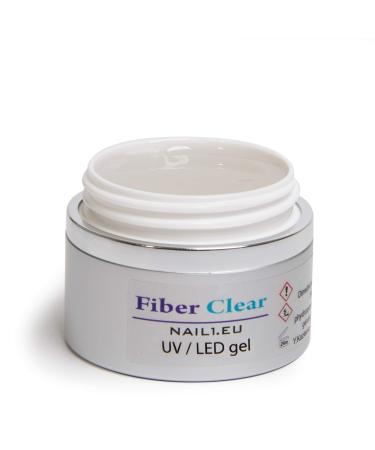 NAIL1.EU UV LED 1-Phase Gel Fiber Clear FIBERGLASGEL Allroundgel Gel 15 ml