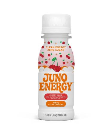 JUNO Energy Shot Zero Sugar Organic Caffeine Gluten Free & Vegan Energy Shot Made with Vitamin C Celtic Salt Calcium Sour Cherry Juice & Keto Friendly Plant Based 2.5 FL OZ Bottles 12 Pack