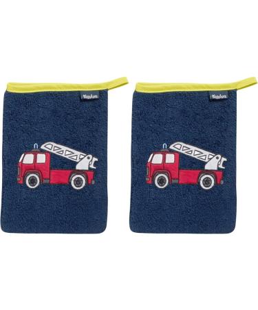 Playshoes Unisex Kinder Ferottee -Wasche Feuerwehr 340094 11 - Navy 15x20 cm (pack of 2) 15x20 cm (pack with 2) 11 - Navy