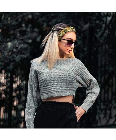 RACHEL ROY Shiny Floral Boho Headbands with Rhinestones - Non-Slip Elastic Hairbands for Women - Perfect for Outdoor Workouts and Parties - Buy Online on GoSupps.com