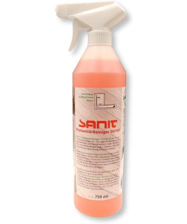 Dewro Set: Sanit Prosanitarian Cleaner DU100 (3025) - 6x750ml Bathroom Cleaner for Lime Cladding & Dip-Up Effect + 1 St. Dewro Single Scrub - International Shipping Available - Buy Online on GoSupps.com
