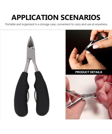 FOMIYES 1 Nail Trimming Set Manicure Tools Professional Pedicure Tool Nail Trimmer Set Stainless Steel Nail Clippers Trimmer for Men Nail for Men Nail Trimming Kit Toenail 13X7.8cm Black - Buy Online on GoSupps.com