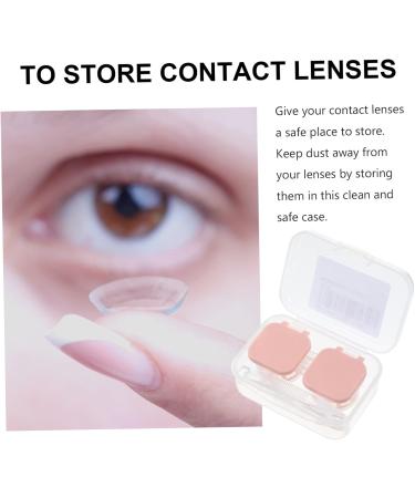 Portable Contact Lens Case | Homsfou Colorful Glasses Storage Box | Travel Lens Container & Automatic Storage | 5.5x2.5x2cm - Buy Online on GoSupps.com