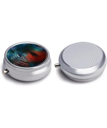Portable 3 Compartment Pill Box | Travel Pill Organizer for Handbag & Pocket - Vertical Stripe Design - Buy Online on GoSupps.com