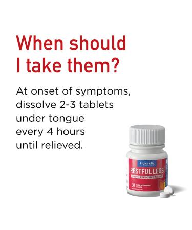 Hyland's Restful Legs Tablets 50 ea - Pack of 4 | Relieve Restless Leg Syndrome Naturally - Buy Online on GoSupps.com