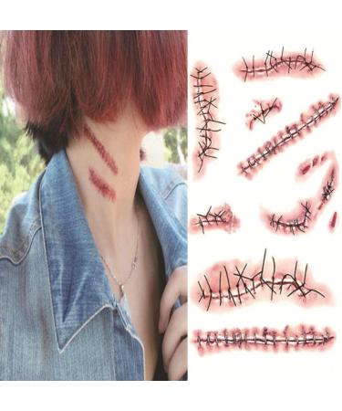 Halloween Temporary Face Tattoos For Kids Boys Girls Women Men 3D Scary Skull Skeleton Fake Tattoos Sticker For Adults Small Ghost Vampire Bat Pumpkin Spider Temp Transfer Tatoos Devil Terror Wound Injury - Buy Online on GoSupps.com