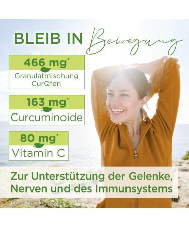 Buy Bio Curcuma Capsules - High Dose 100% Natural Organic Turmeric Extract + Vitamin C | 45x Bioavailability for Joint Health - Piperine Free C-14 Certified in DE - Buy Online on GoSupps.com