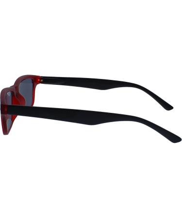 UV Reader Rubberized Red Black Reading Glasses UV400 for Men & Women - +2.50 Diopters Pack of 1 - Buy Online on GoSupps.com